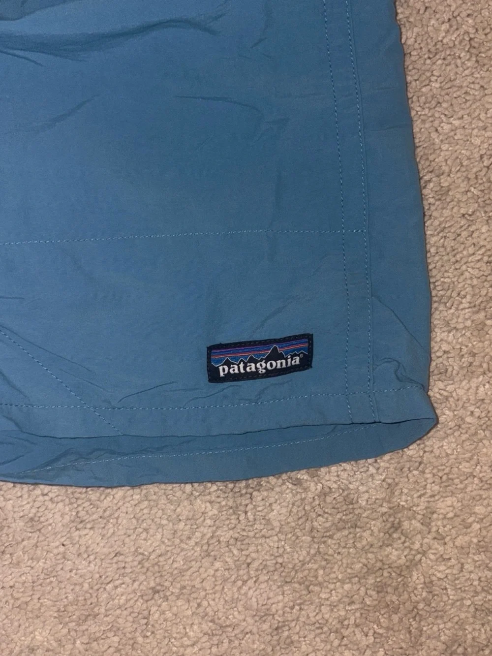 Patagonia Men’s Teal Swim Trunks with Black Waistband